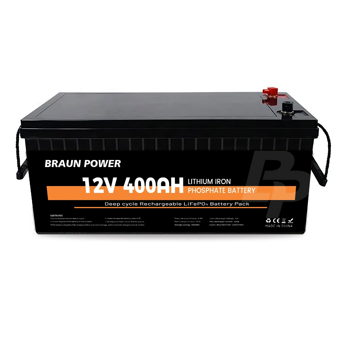 EU Stock Wholesale LiFePo4 Battery 12v 50AH 100Ah 200Ah 400Ah Bluetooth IP65 Waterproof Deep Cycles Rechargeable Solar Battery