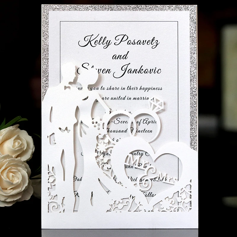 Couple Lovers Wedding Invitation Craft Dies Heart Shaped Metal Cutting Dies For Scrapbooking Paper Decoration Stencil Dies Cuts