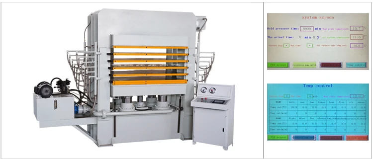 WFSEN mdf laminate hot press machine plywood hydraulic hot press machine for doors
