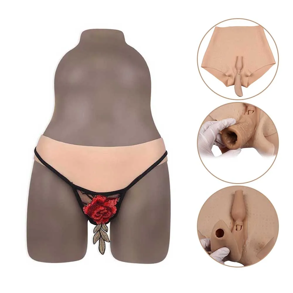 Cheap Silicone Crossdresser Fake Vagina Pants False Pussy Underwear Boxer For Drag Queen Shemale Sissy Transvestite Gay Cosplay
