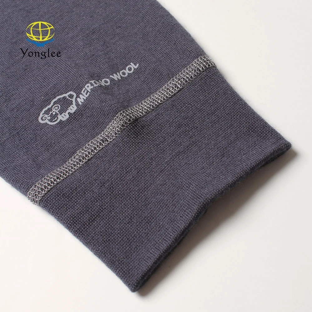 
Custom Super Comfortable Long Sleeve Mens Merino Wool Base Layer 