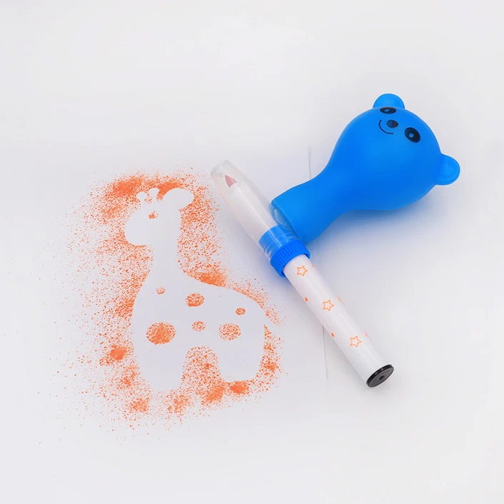 Manufacture factory promotion gift children blow pen art set for kids