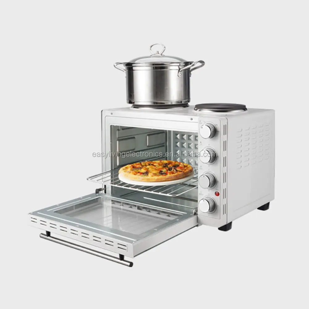 30L Multi-function kitchen Pizza Toaster Electric Oven with hotplate for home use
