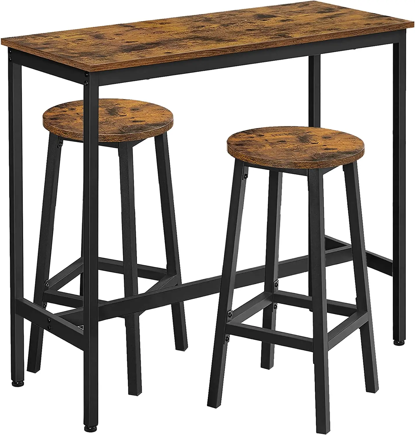 Modern Counter Height Kitchen Bar Table Stools and Restaurant Dining Table Set for Breakfast Nook Living Room Small Space