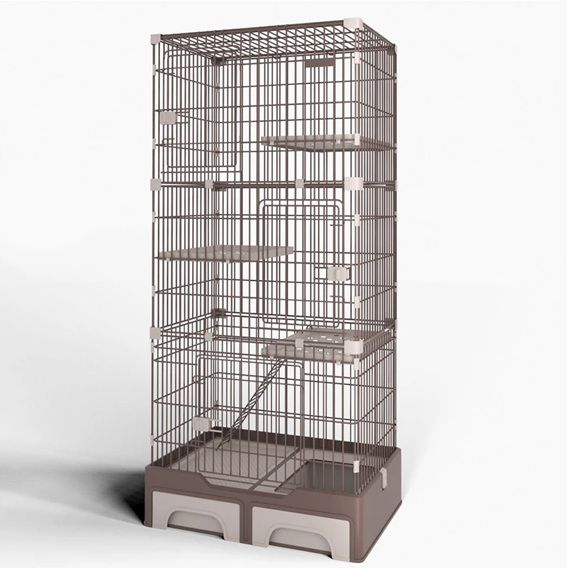Stainless Steel New 3 Layer Pet Supplies Cage Condo Indoor Cat Enclosure House Big Large Rabbit