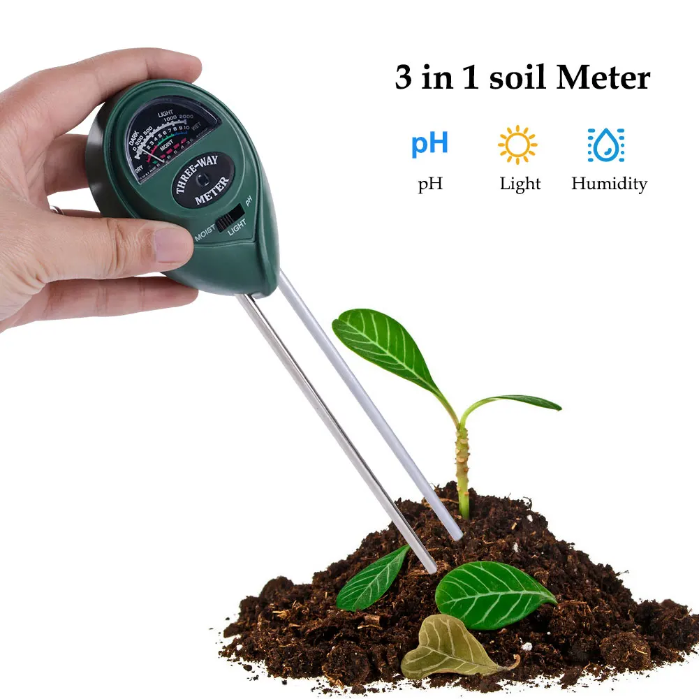 Soil PH Meter Water Moisture light Tester Digital Analyzer Test Detector for Garden Plant Flower Hydroponic Garden Tool PH Meter