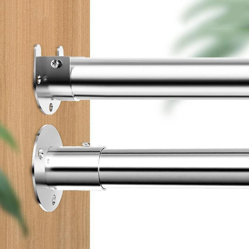 For Furniture Hardware Wardrobe Round Tube Chrome Plated Iron Clothes Round Tube