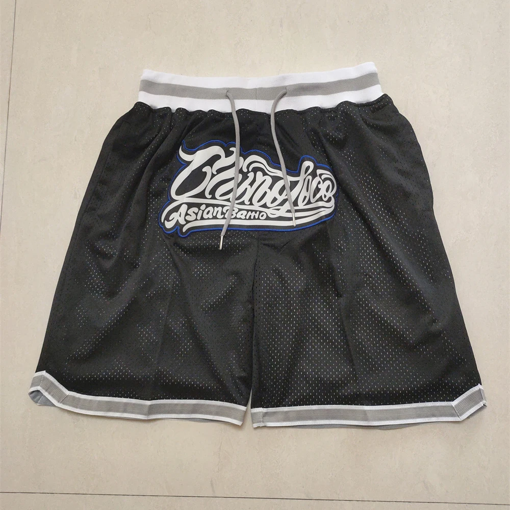 North Carolina high school basketball shorts for men high quality just men don pockets double layer sports shorts summer