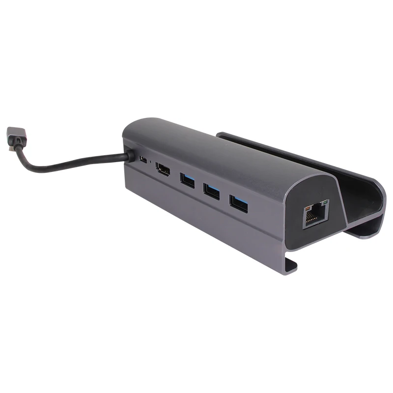 VCOM 6 Port Multifunctional USB 3.0 Type C Hub Docking Station 4K HDMI 1000Mbps RJ45 100W PD3.0 Charge for Steam Deck
