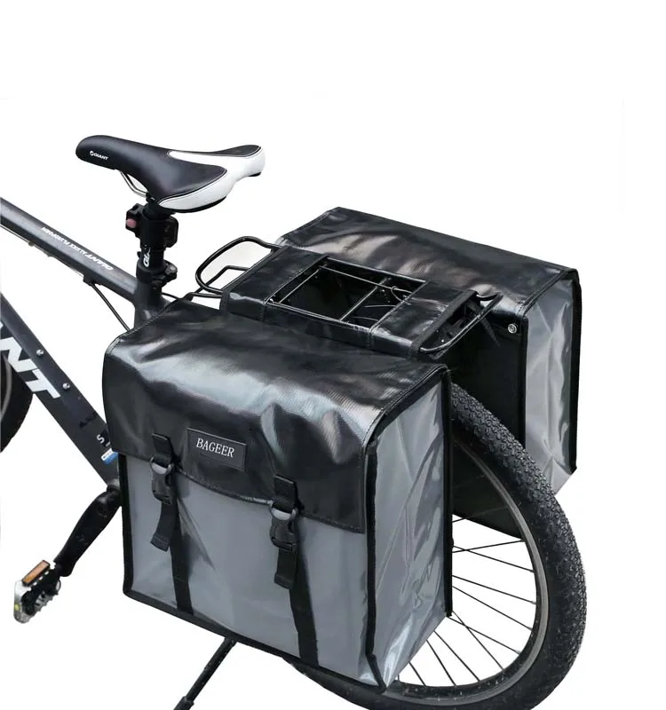 Fashionable Bicycle double real pannier  bag  waterproof side bike bag