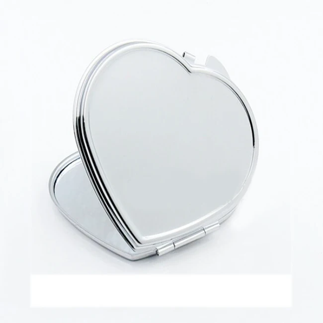 Round Metal Cosmetic compact Mirror Hand Size Mirror custom logo Ultra-Portable for Purses and Travel