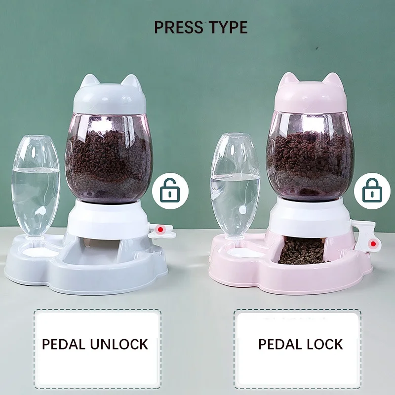 Multi-purpose Automatic Food Storage 2.2 L Large Volume Plastic Bowl Pet Dog Cleaning Water Drinking Bottle