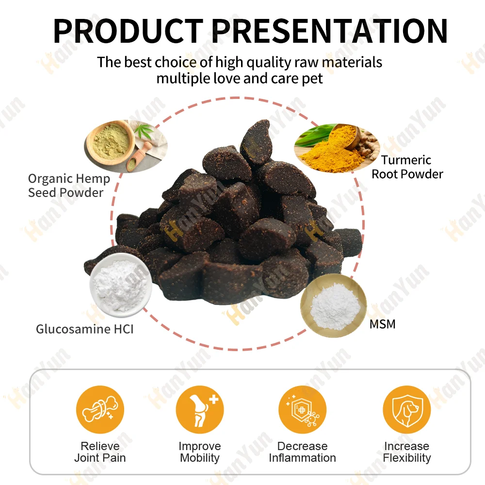 Hip and Joint Supplement for Dogs with Glucosamine Power & Effective Pain Relief Joint Soft Treats with Chondroitin and MSM