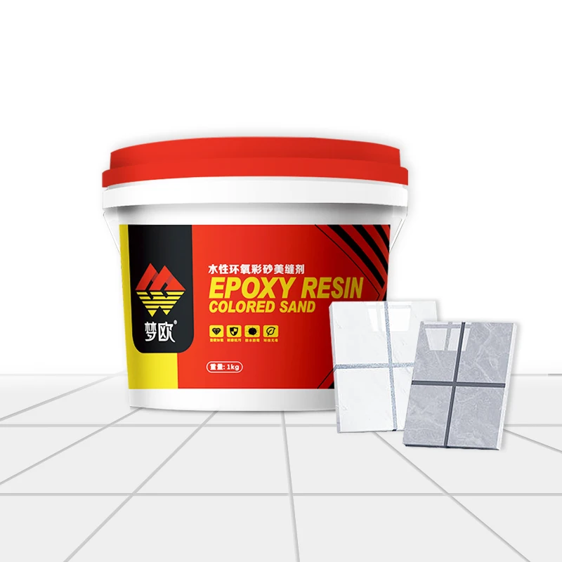 Hot sale  Waterproof epoxy Tile Grout Tile Glue for Tile Epoxy resin colored sand Beautiful Seaming Agent
