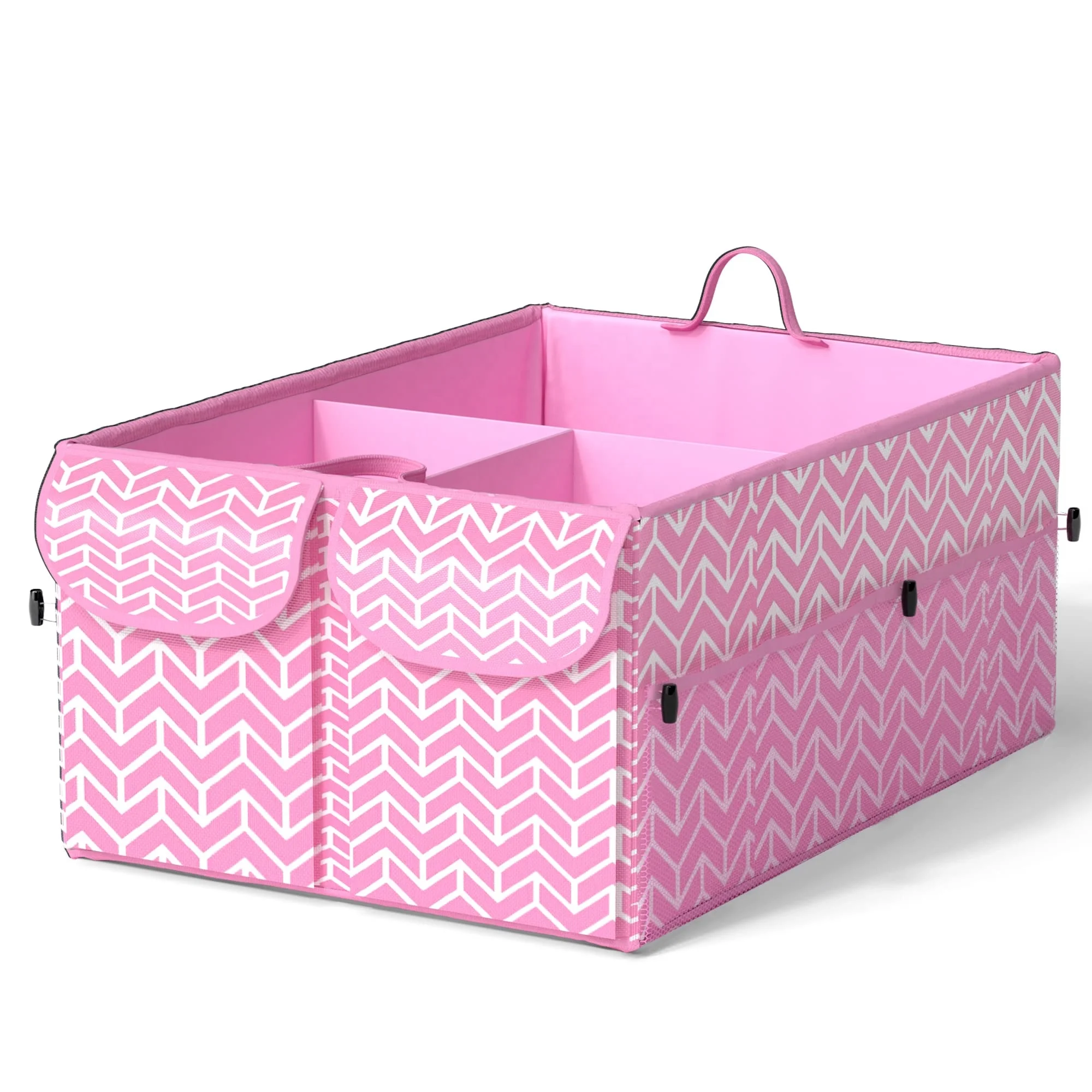 Automotive Interior Accessories Collapsible 3 Divider Compartments waterproof Cargo Storage Tote Bag car trunk organizer