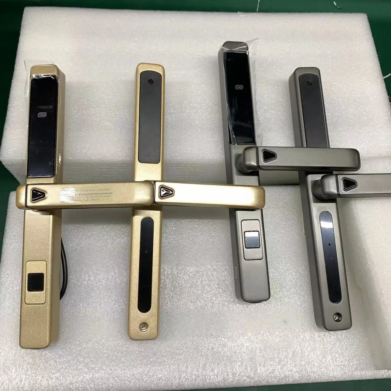 Digital waterproof Outside Sliding Door Handle Password Fingerprint Tuya App Remote Unlock Smart Door Lock