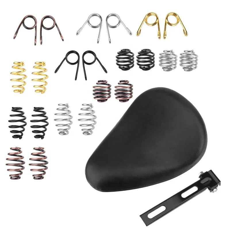 Motorcycle Black Solo Seat Base Pad Spring Bracket Mount Kit For Harley Honda Yamaha Chopper Bobber Custom