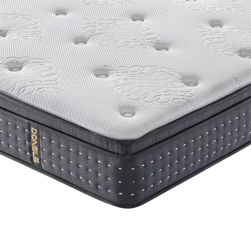Euro Top Luxury Hotel Mattress King Queen Size Hypo-Allergenic Memory Foam Pocket Spring Mattress For Apartment Dormitory Hotel