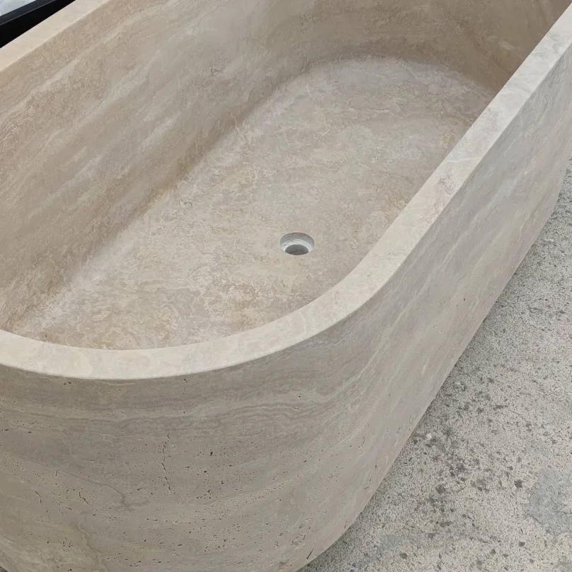 Factory Price Travertine Bath Tubs Luxury Travertine Marble Bathroom Tub for Decoration