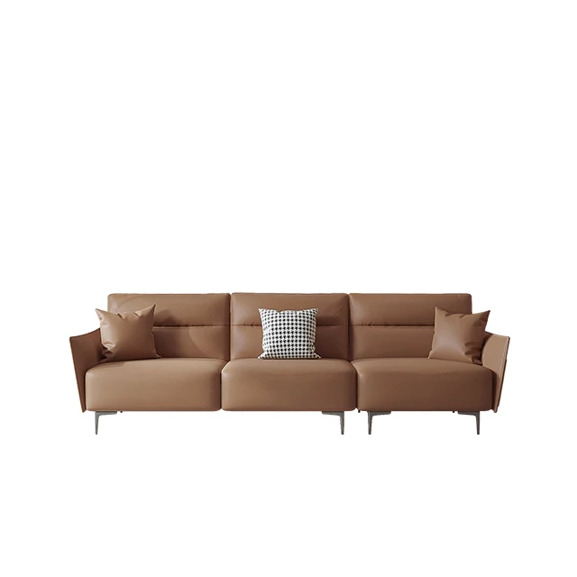 Small apartment living room light luxury fabric sofa  minimalist luxury down models technology fabric five people seater sofa