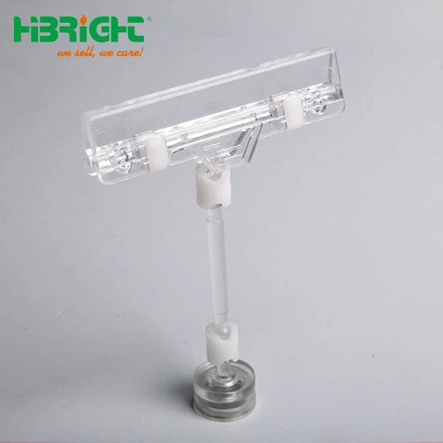 Clear Plastic Sign Paper Memo Price Tag Card Holder