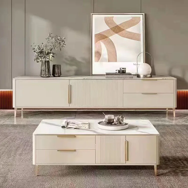 Современный стиль mdf tv стенд мраморная верхняя ТВ Стенд Мебель