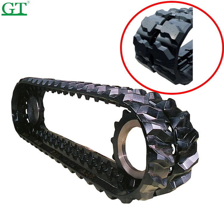 Rubber track rubber pad for Agricultural crawler track skid steer loader mini excavator