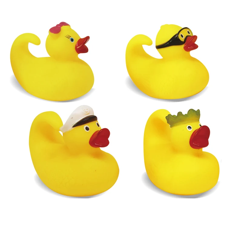 
Baby bath toys mini rubber duck eco-friendly promotional yellow duck with sound 