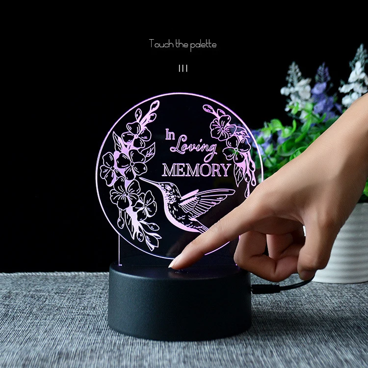 RGB 3d Светодиодная лампа база иллюзия аниме акриловая АБС с Usb-кабелем и пультом дистанционного управления