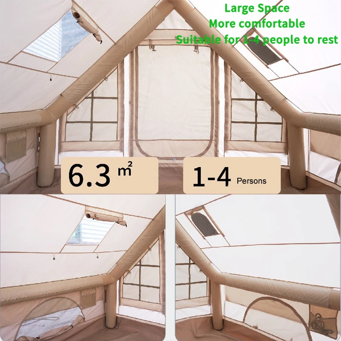 Hot Sale 2*3m 6 Square Meter 420D Oxford Wholesale In Bulk Outdoor Camping Waterproof Automatic Inflatable Air Tent