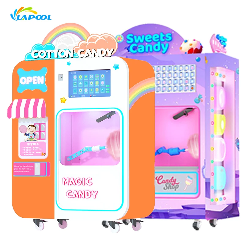 Professional Buy Marshmallow Floss Maker Commercial Full Automatic Sugar Electric Making Flower Cotton Candy Vending Machine