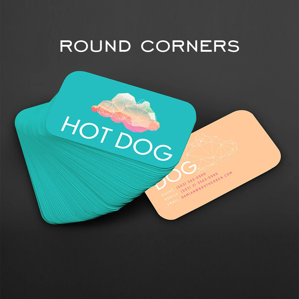 100pcs Free design custom full color double-sided printing 300G Surface lamination business card