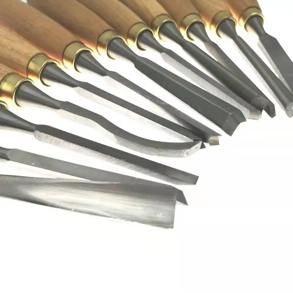 12pcs Leather Bag Packaging DIY Carving Chisel Set