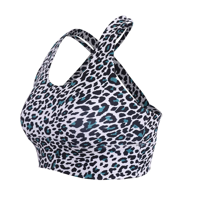 2022 spring and summer new double shoulder strap custom nylon spandex beautiful back fitness sports r yoga bra