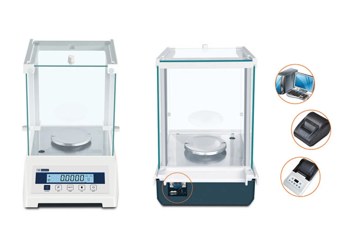 LABTEX Economic Analytical Balance 0.0001g Laboratory 0.1mg External Internal Calibration Analytical Balance