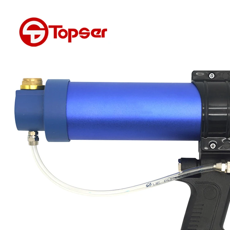 Pneumatic 600ML Structural Engineering Glass Glue Gun Adjustable Speed Sausage Pack Caulking Gun