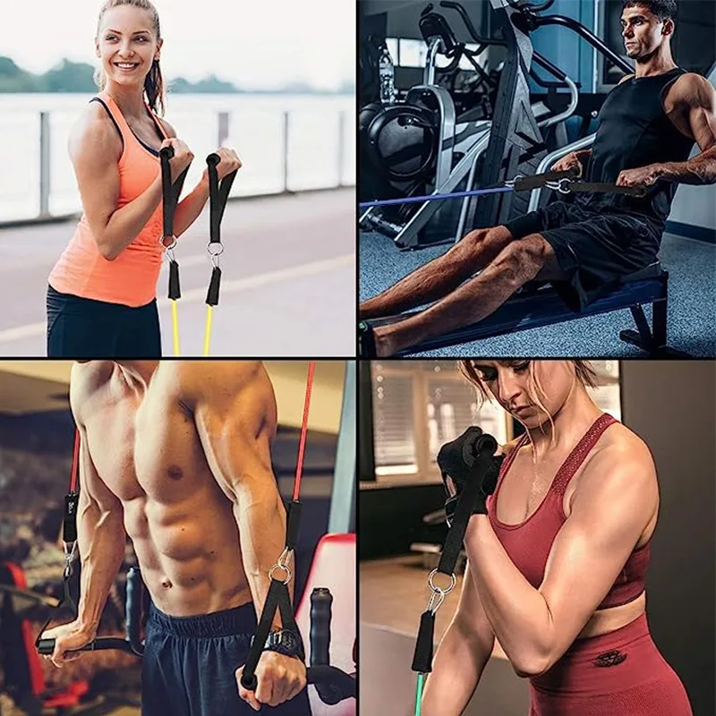 Customize 11 pcs 150lbs pull rope stretch resistance bands set fitness tube for home gym yoga pilates abs exercise