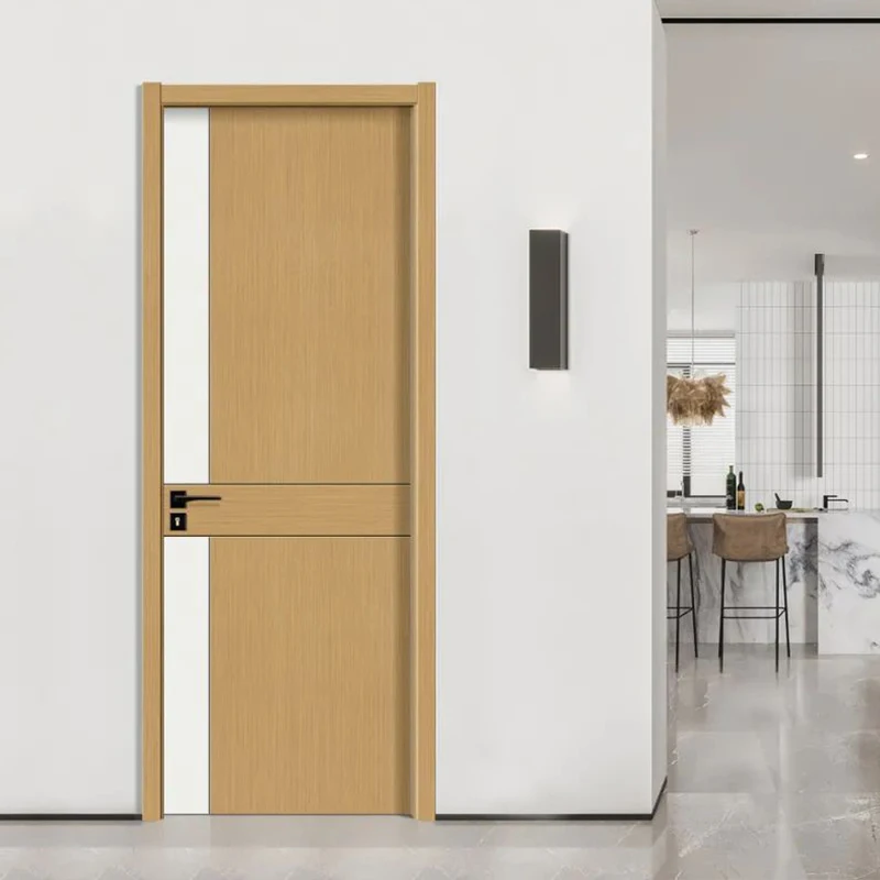 WPC waterproof wooden doors for houses office interior room bathroom bedroom wpc panel cheap price latest design pictures