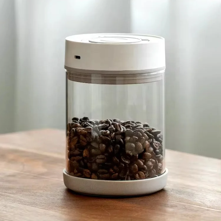 Smart Auto-Vacuum Suction Canister Airtight Storage Jars for Herb Food Storage & Container