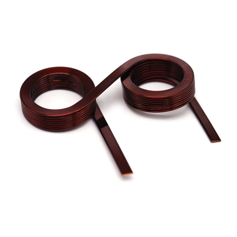 High Quality Customized Two Circles Same Direction Unique Oval Shape Red-brown Copper Inductor With Oval Design Spring