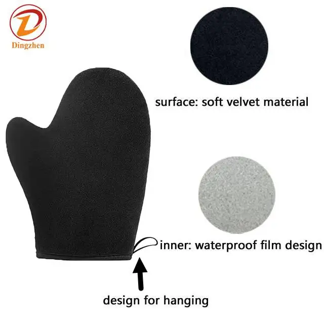 Self Tanning Gloves Tanning Mitt applicator with Thumb body Gloves, Washable and Reusable Sun-Free Tanning Gloves Tool