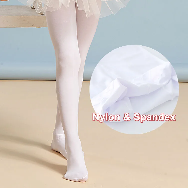 Wholesale Ultra Soft Pink White Black Ballet Dance Tight Foot Tights For Girl Children Women