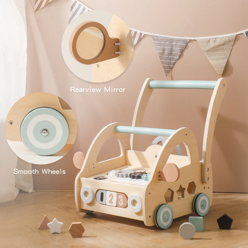 Baby Walker Trolley Toy Children Simulation Supermarket Shopping Cart 1-3 Years Old Infants Learn To Walk Montessori Toys