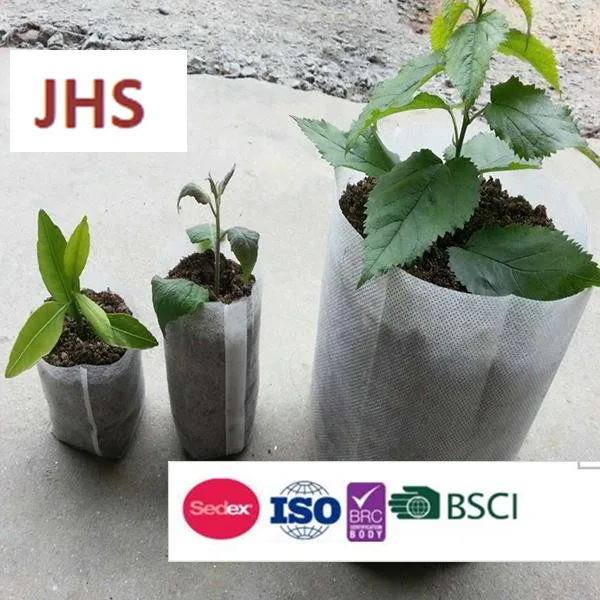 Breathable Non woven pot fabric cover /agriculture pp nonwoven agro bond container/seed nonwoven bags