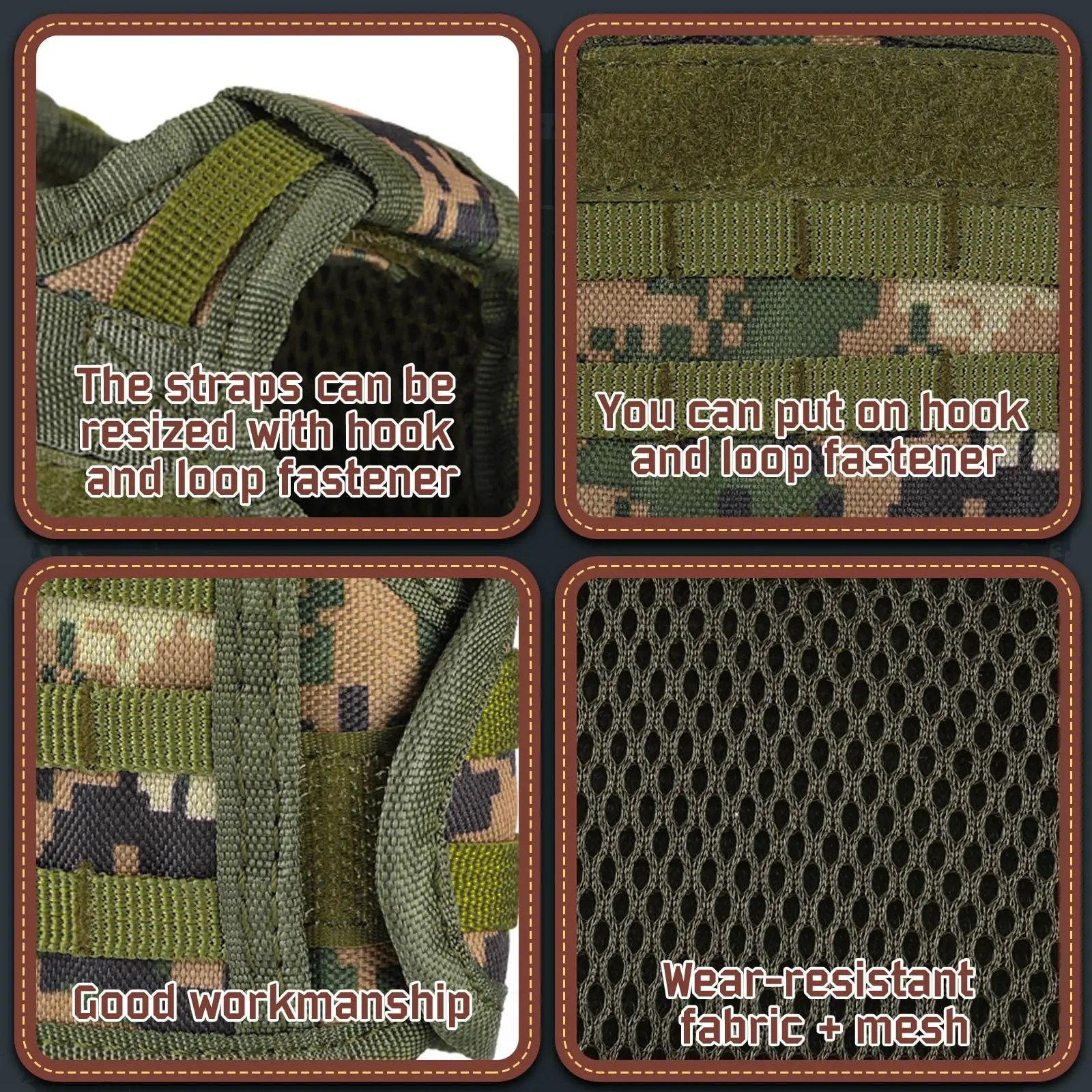 Tactical Mini Bottle Vests Molle Drink Jacket mini tactical vest beer cooler with Adjustable Shoulder Straps