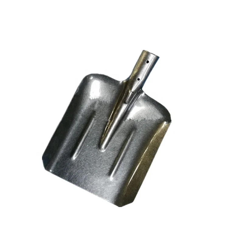 High Quality Carbon Steel Russian Square Snow Shovel S504 Shovel Head Farm Tools Flat Head Shovel