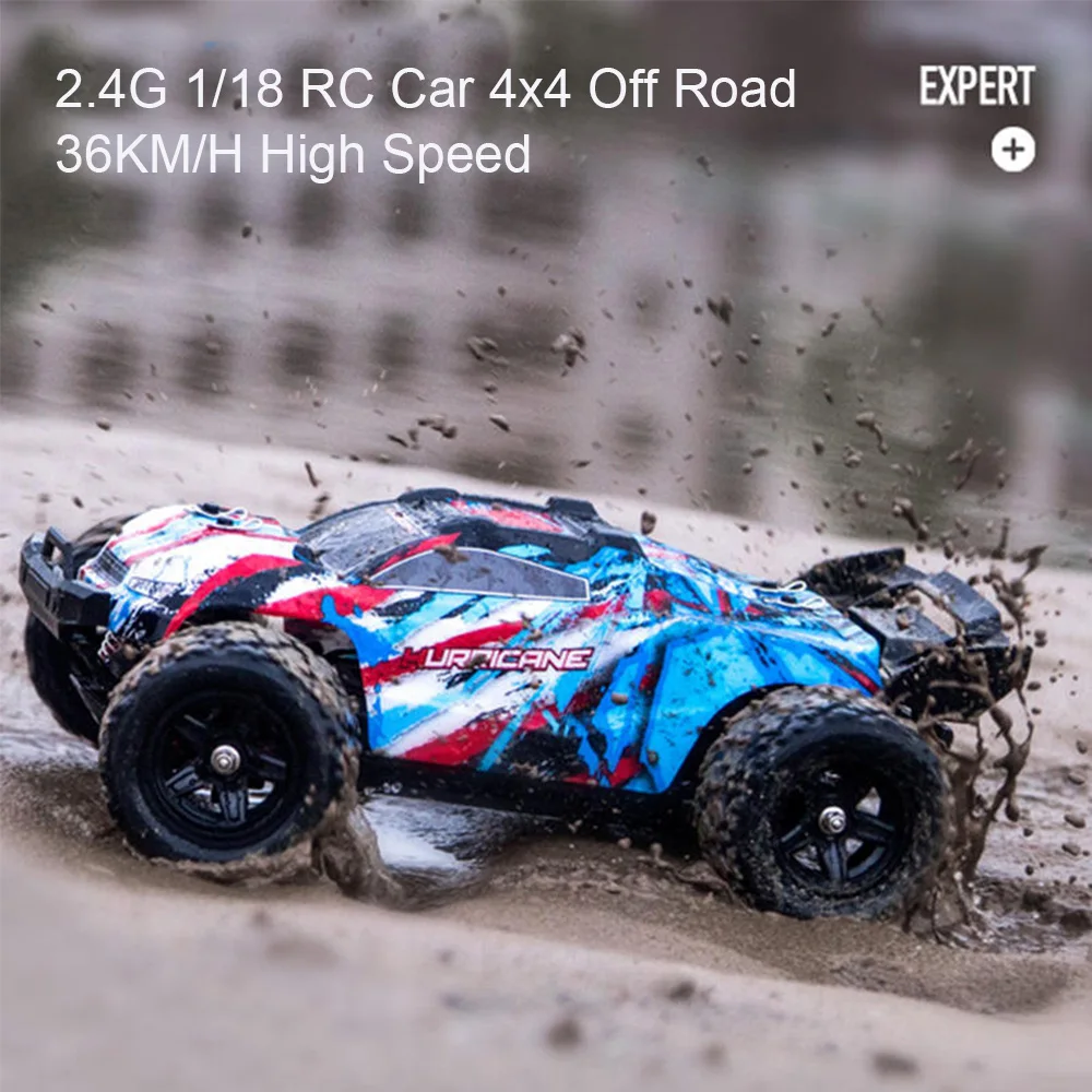 HS18321 2.4GHz 1/18 4WD Remote Control Off-Road RC Truck 4x4 High Speed 36KM/H Electric Speed Control RC Car