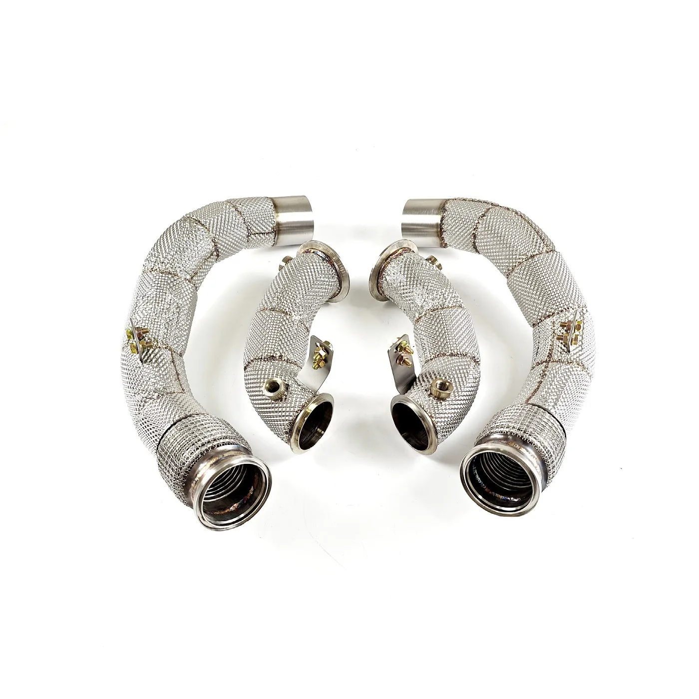 Heat Shield Catless Downpipe For BMW M5 F90 S63 Engine Downpipe