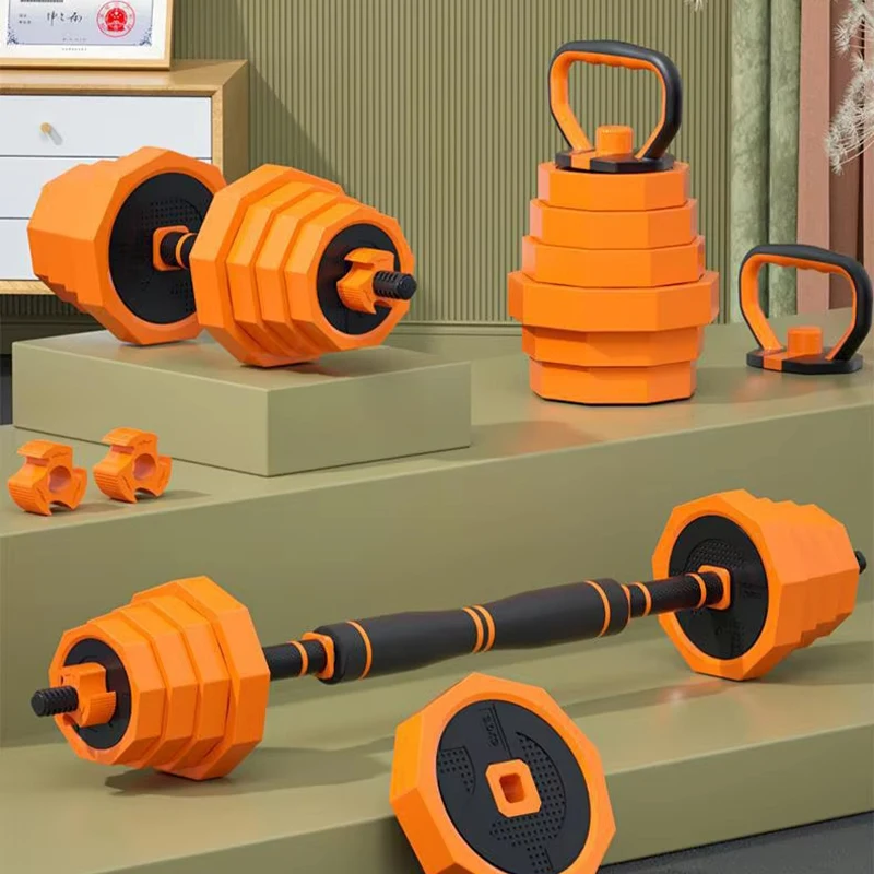 XD Custom Logo free weight adjustable dumbbell barbell set10 15 20 30 40 KG cement dumbbell and barbell set