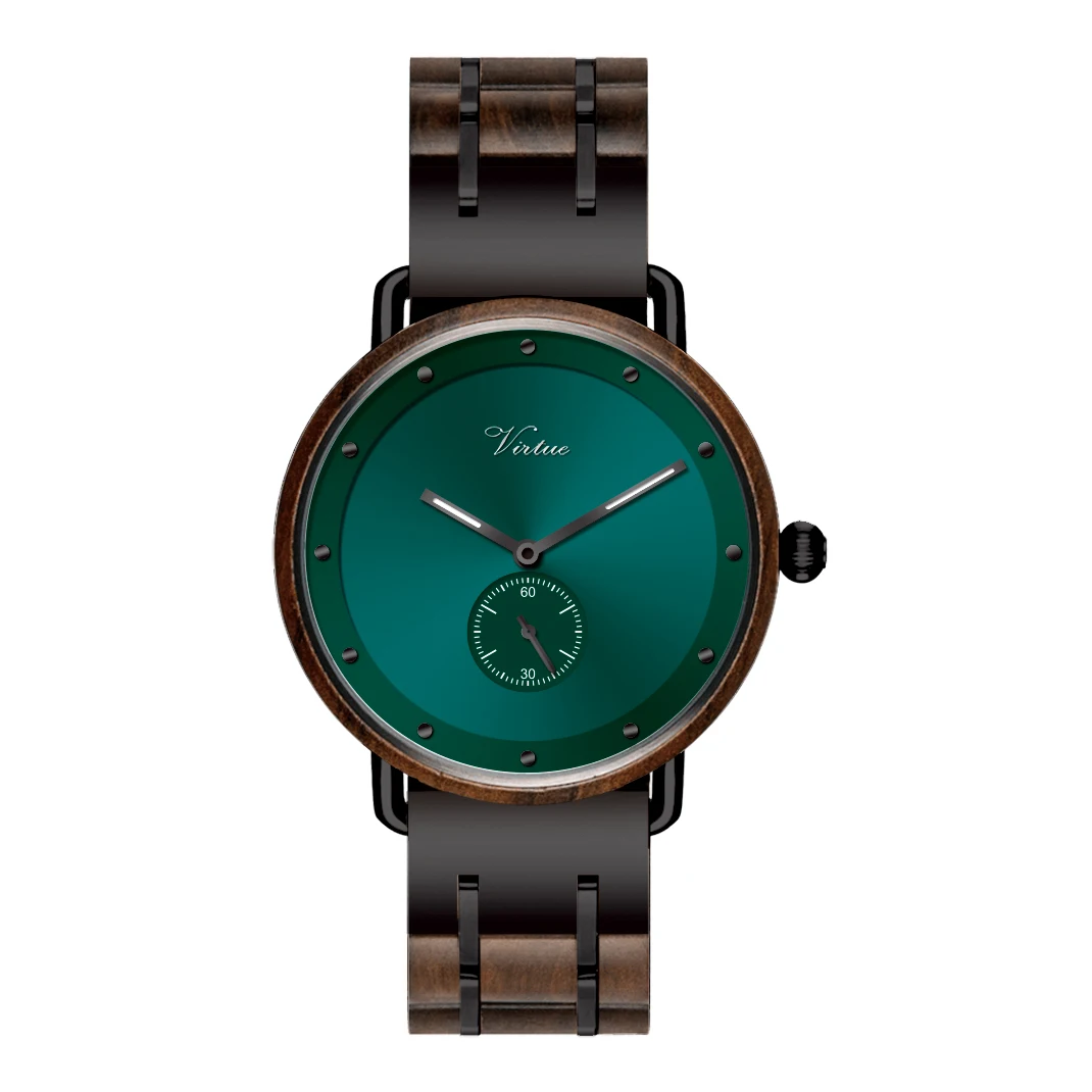 2022 Classic Handmade Fashion Neon Women Wristwatches Luxury Mens Nature Wood With Stainless Steel Quartz Watches Custom Logo
